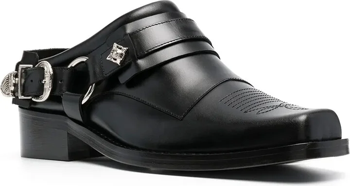 Buckled Leather Slip-On Boots - Image 2