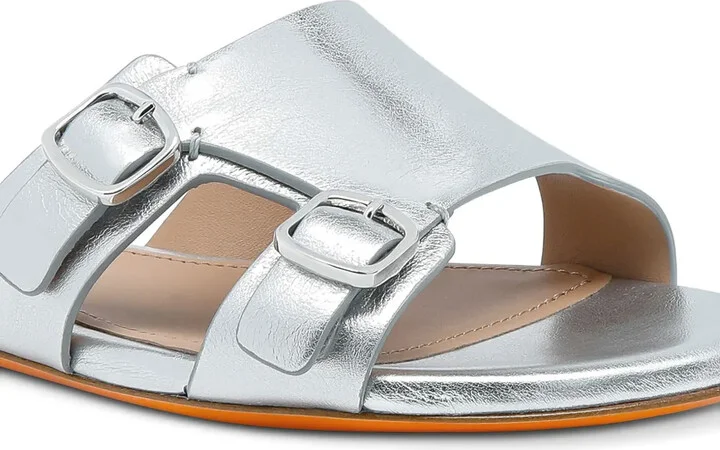 Buckled Open-Toe Slide Sandals - Image 5