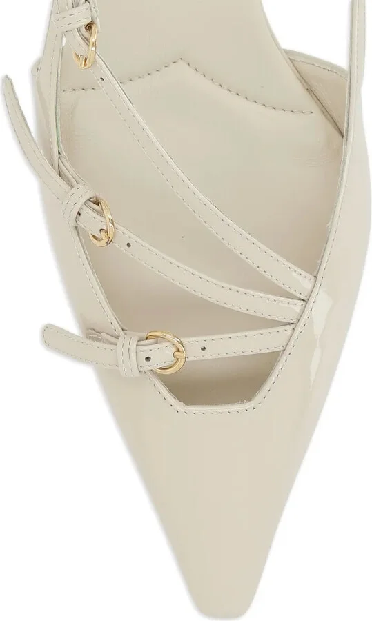 Buckled Patent Slingback Pumps - Image 4