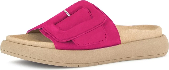 Buckled Platform Slide Sandal