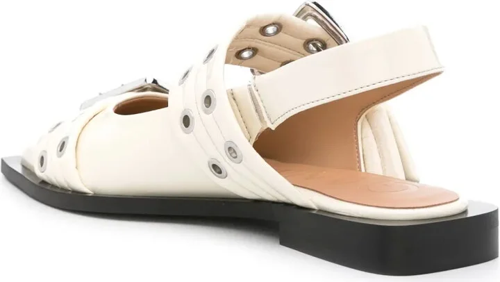 Buckled Pointed-Toe Ballerina Shoes - Image 3