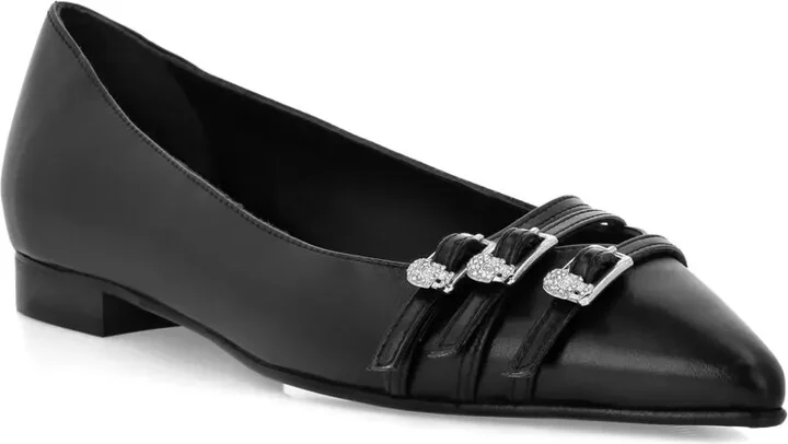 Buckled Pointed-Toe Ballet Flats - Image 2