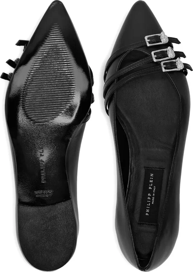 Buckled Pointed-Toe Ballet Flats - Image 3