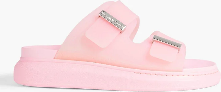 Buckled rubber sandals