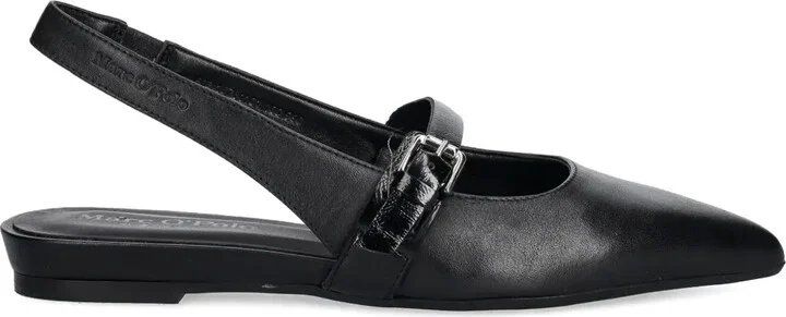 Buckled Slingback Ballet Flats