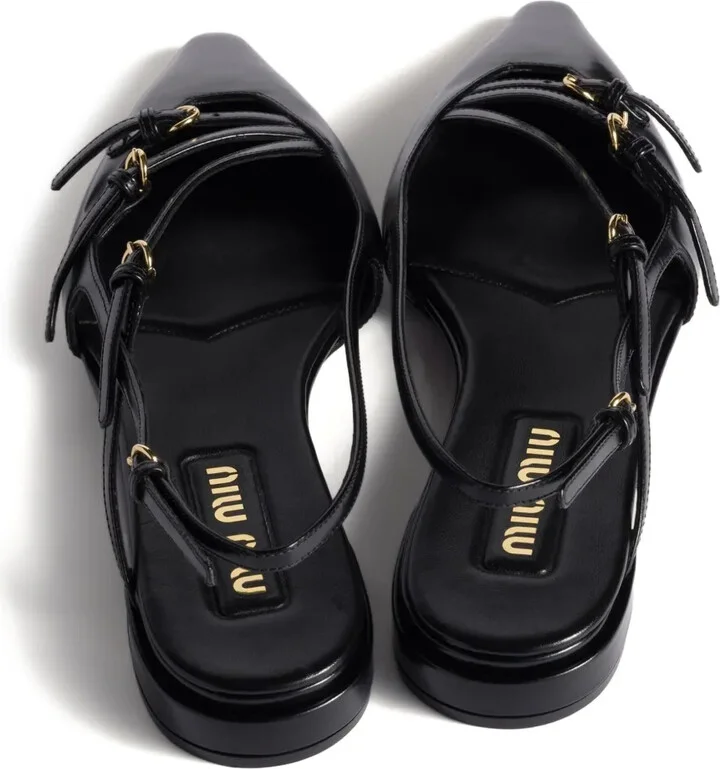 Buckled Slingback Flat Pumps - Image 4
