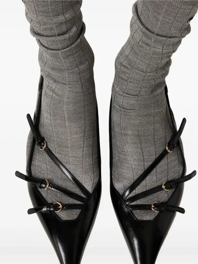 Buckled Slingback Flat Pumps - Image 5