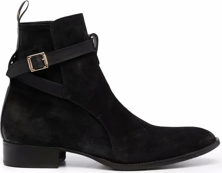 Buckled Strap Ankle Boots