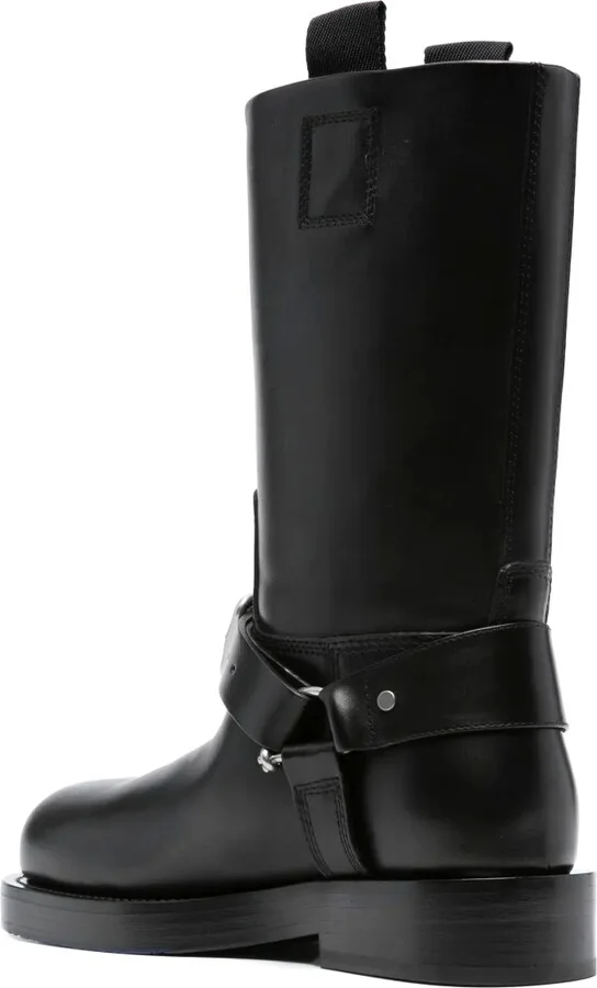 Buckled-Strap Leather Boots - Image 3