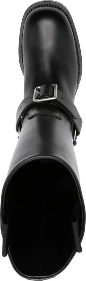 Buckled-Strap Leather Boots - Image 4