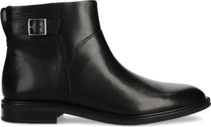 Buckled-Strap Zip Boots