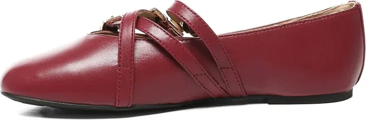 Buckled-Straps Ballet Flats - Image 4