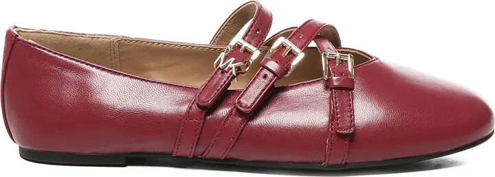 Buckled-Straps Ballet Flats