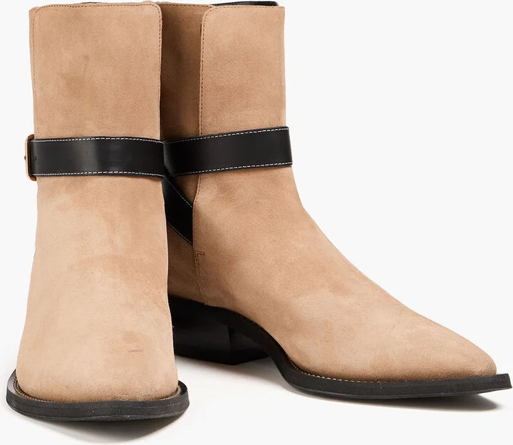 Buckled suede ankle boots - Image 2