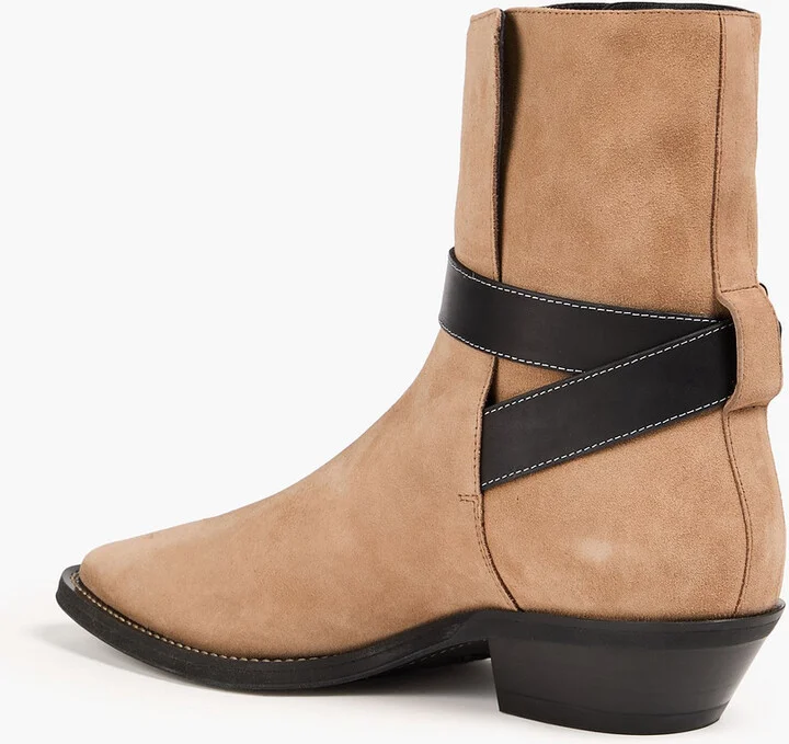 Buckled suede ankle boots - Image 3