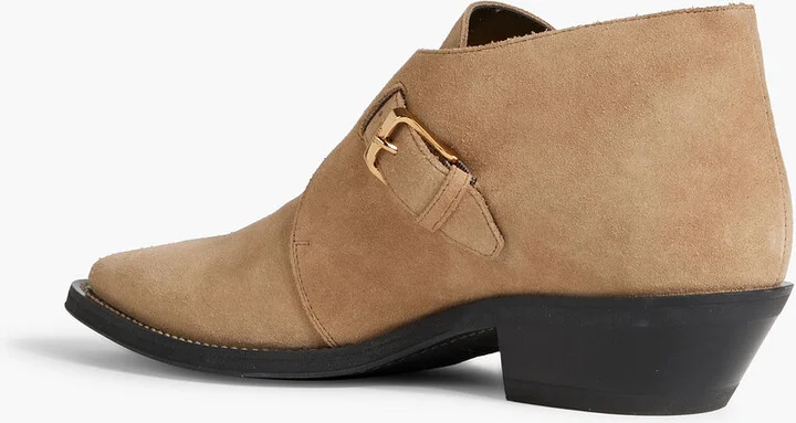 Buckled suede ankle boots - Image 6