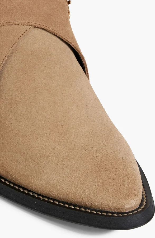 Buckled suede ankle boots - Image 7