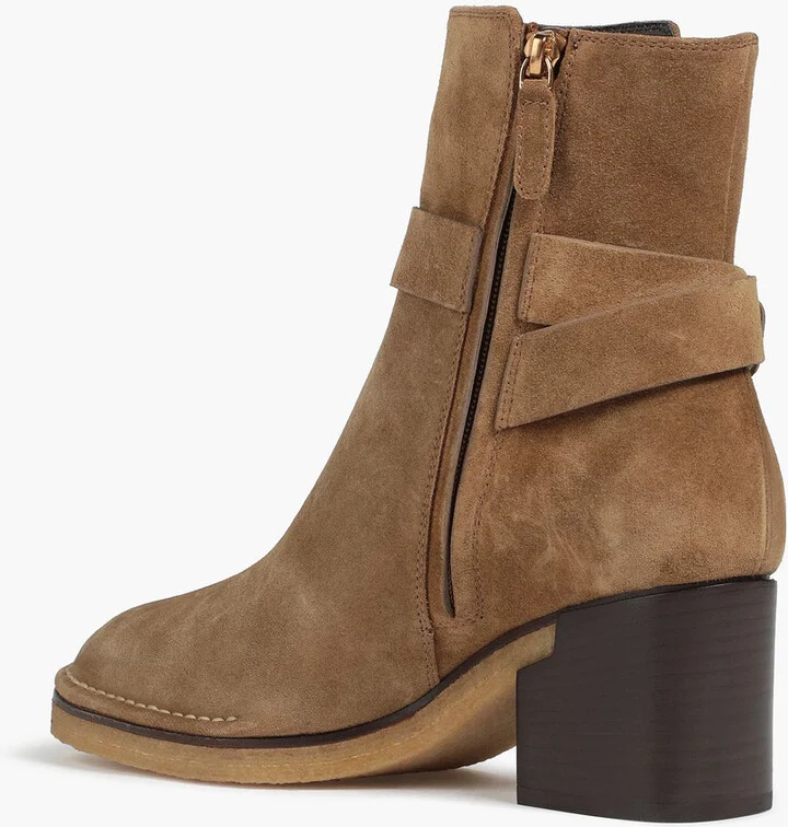 Buckled suede ankle boots - Image 3