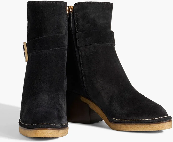 Buckled suede ankle boots - Image 5