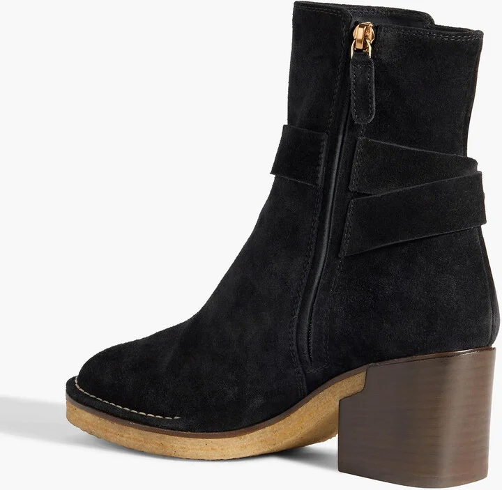 Buckled suede ankle boots - Image 6