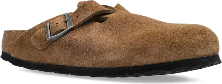 Buckled Suede Flat Mules - Image 2