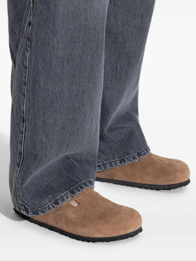 Buckled Suede Flat Mules - Image 5
