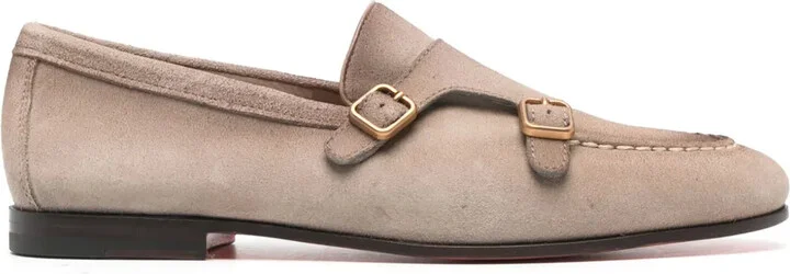 buckled suede Monk shoes
