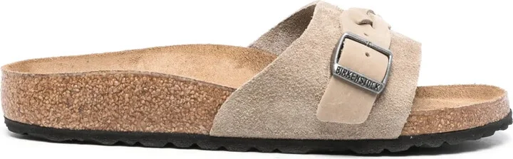 Buckled Suede Sandals