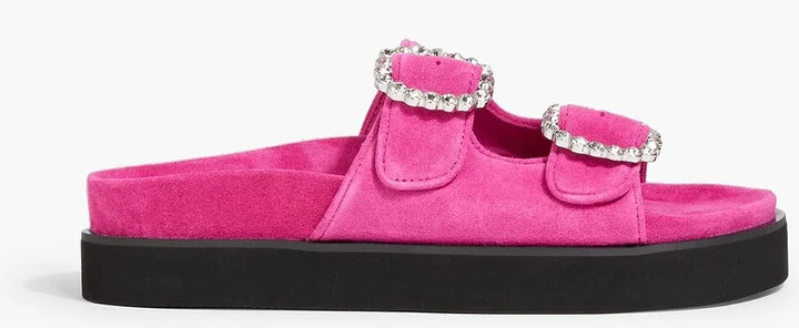 Buckled suede sandals