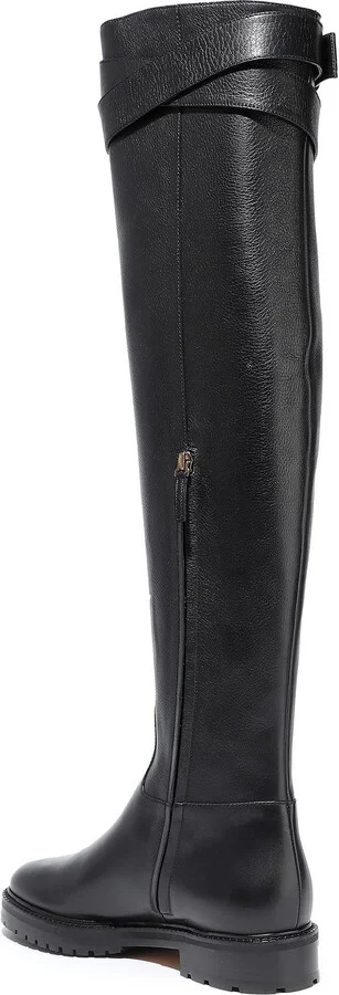 Buckled textured-leather over-the-knee boots - Image 3