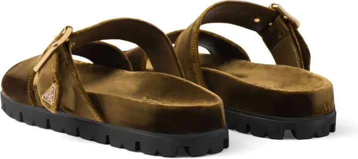 Buckled Velvet Sandals - Image 3