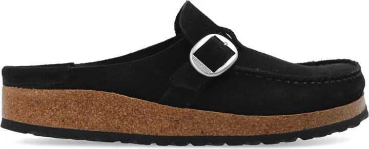 ‘Buckley’ Suede Slides, , - Black