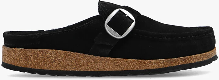 ‘Buckley’ Suede Slides, , - Black