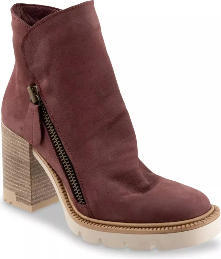 Dark Wine Red Nubuck