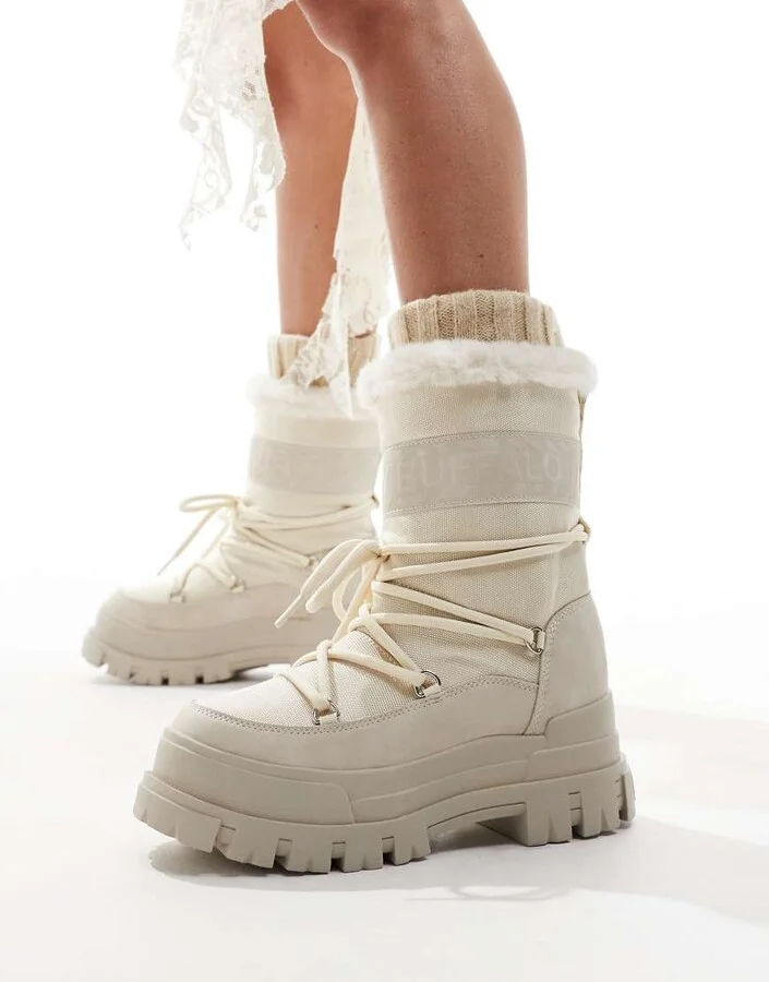 Buffalo Aspha blizzard boot in cream