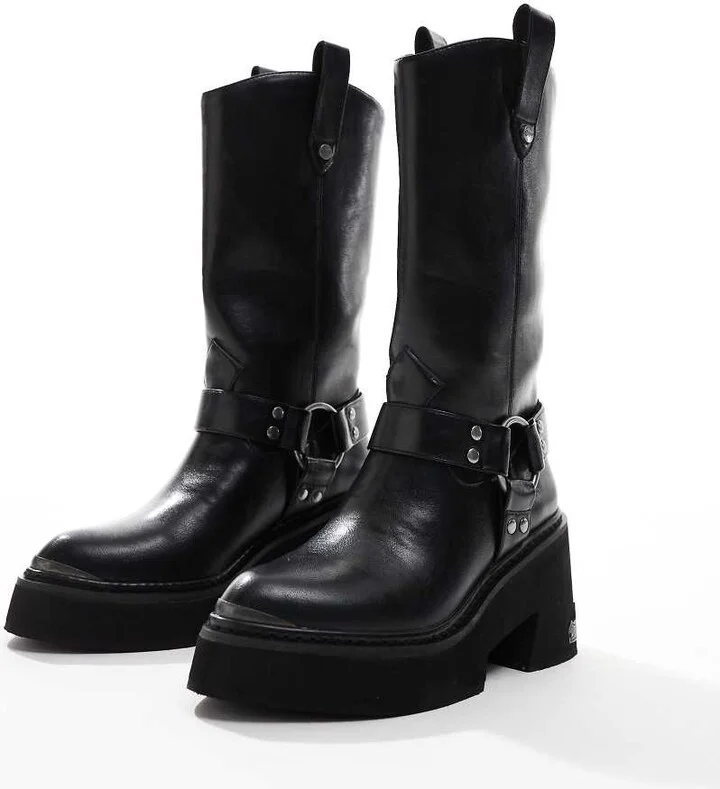 Buffalo Biker boot in black - Image 2