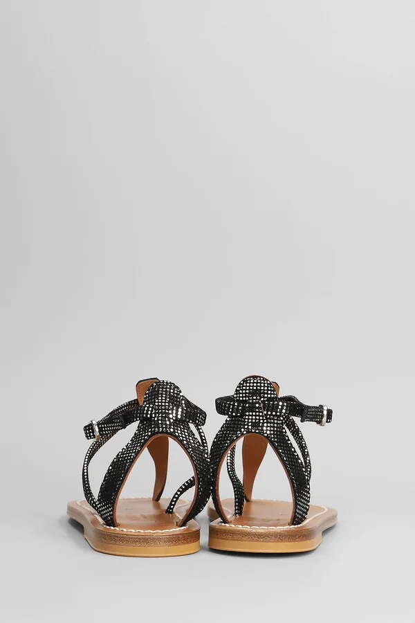Buffon F Flats In Black Leather - Image 4