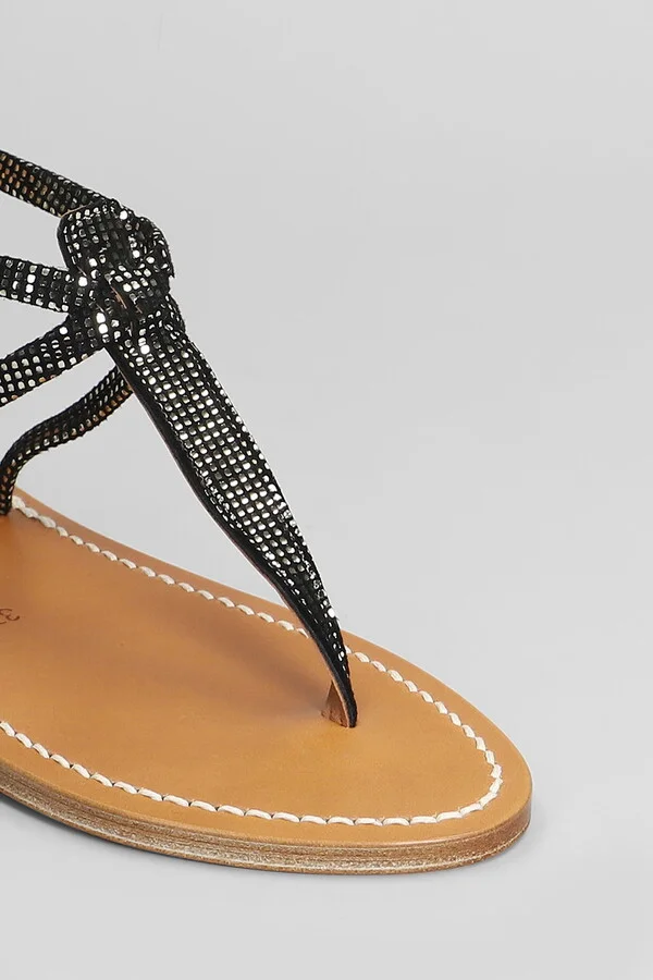 Buffon F Flats In Black Leather - Image 5