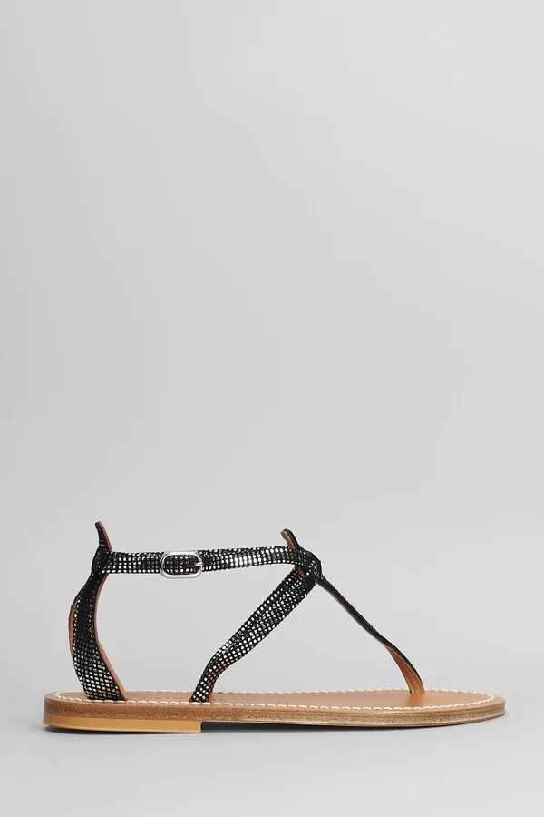 Buffon F Flats In Black Leather