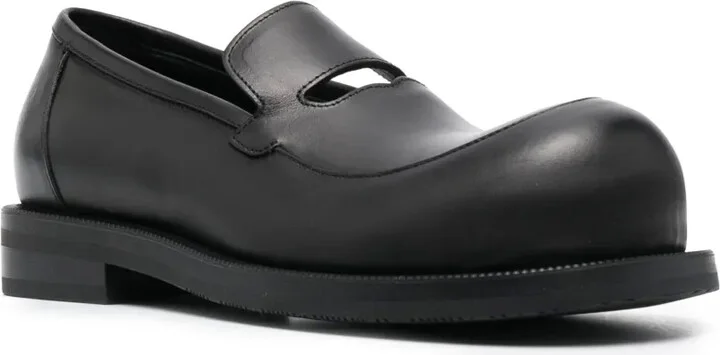 Bulb-Toe Leather Loafers - Image 2