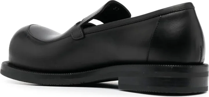 Bulb-Toe Leather Loafers - Image 3