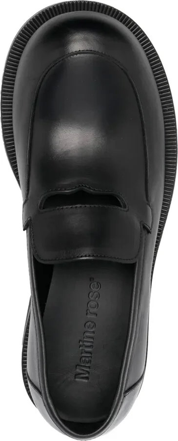 Bulb-Toe Leather Loafers - Image 4