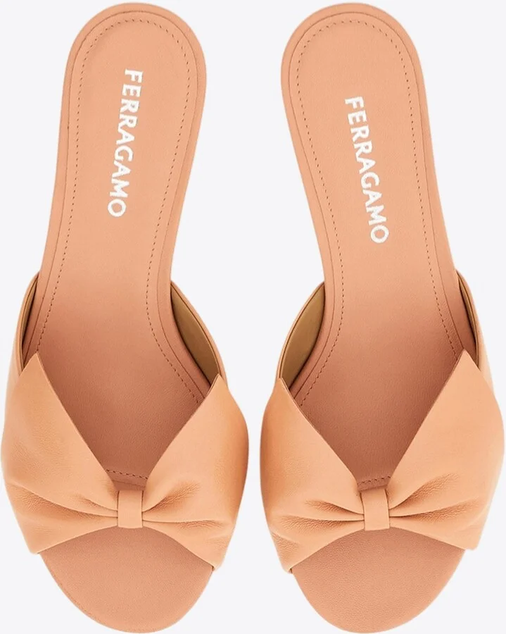 Bulma 45 Calf Leather Bow Sandals - Image 3