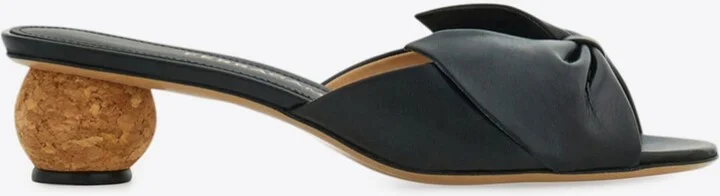 Bulma 45 Calf Leather Bow Sandals