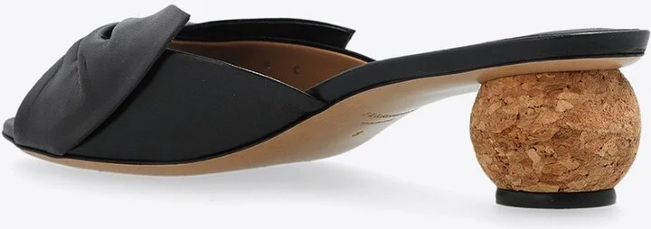 Bulma 45 Spherical Heel Leather Mules - Image 2