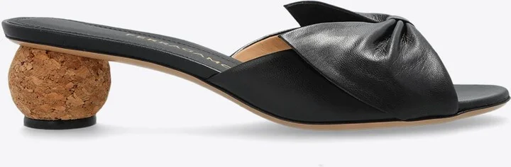 Bulma 45 Spherical Heel Leather Mules