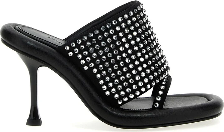 Bumber Crystal Sandals Black