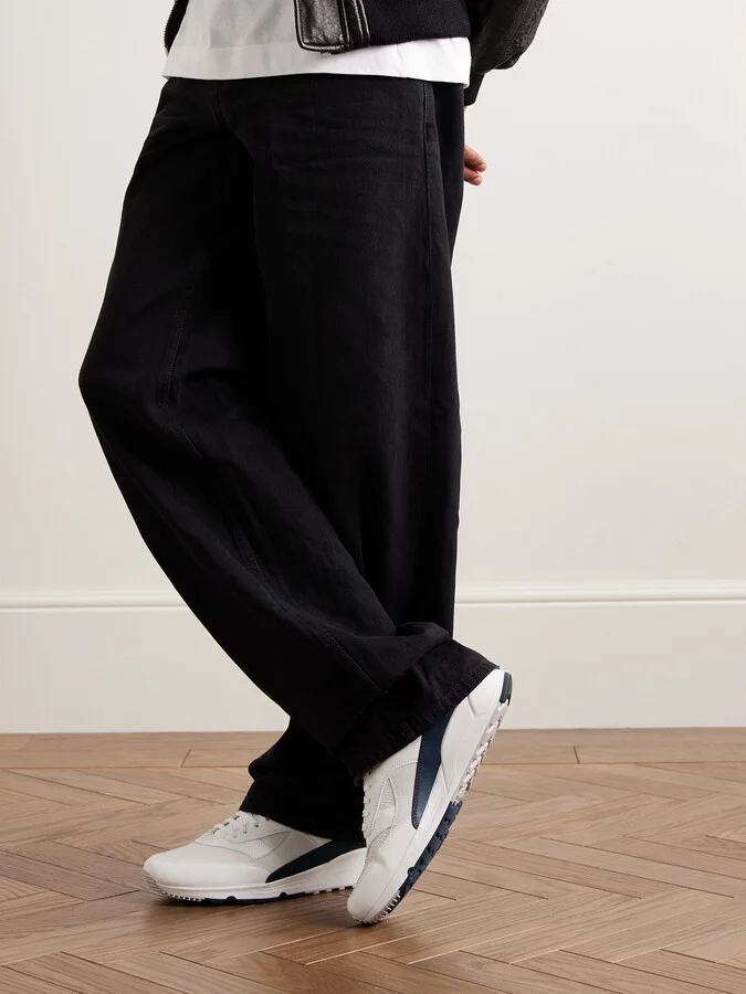 Bump Colour-Block Suede, Shell and Leather Sneakers - Image 2