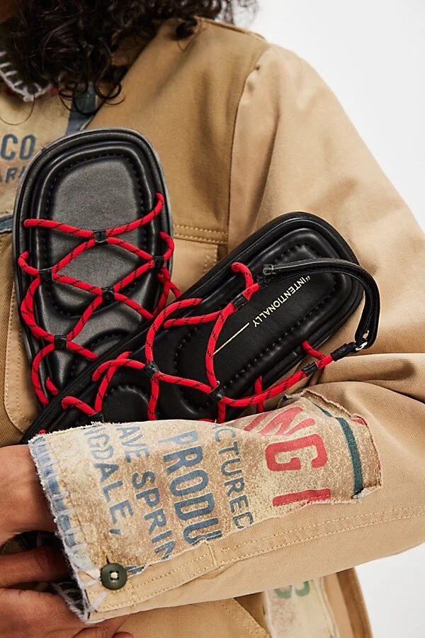 Bungee Strappy Sandals - Image 5