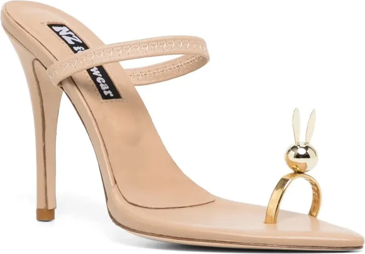 Bunny 110mm leather sandals - Image 2